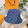 Louis Vuitton Monogram Essential Bucket Hat Blue For Women