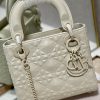 Christian Dior Mini Lady Dior Bag Latte Cannage with Beaded Motif, Beige, For Women Women’s Handbags, Crossbody Bags, 18cm CD M0505INEA_M030
