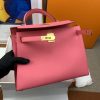 Hermes Kelly 28 Sellier Epsom Pink Bag For Women, Women's Handbags, Shoulder Bags 11in/28cm