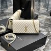 Saint Laurent Kata 99 Chain Bag White With Gold Hardware For Women 10.2in/26cm YSL