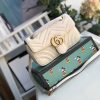 Gucci Marmont Matelassé Mini Bag White For Women 8.5in/22cm GG 446744 DTDIT 9022