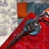 Christian Dior Mini Lady Dior Bag with Chain Silver Hardware Spring/Summer Collection, Red, For Women Women’s Handbags, 18cm CD M0505OCAL_M52R