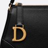 Christian Dior Saddle Rodeo Pouch Black For Women S5909CCEH_M900 - 20 Cm/ 8 Inches