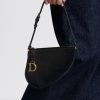 Christian Dior Saddle Rodeo Pouch Black For Women S5909CCEH_M900 - 20 Cm/ 8 Inches