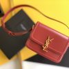 Saint Laurent Solferino Small Satchel Bag Red In Box With Gold Hardware 7.4in/19cm YSl 6343060SX0W6805