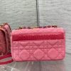 Christian Dior Medium Dior Caro Bag Pink, For Women, Women’s Handbags 25.5cm/10in CD M9242WTJF_M929