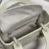 Christian Dior Mini Lady Dior Bag Latte Cannage with Beaded Motif, Beige, For Women Women’s Handbags, Crossbody Bags, 18cm CD M0505INEA_M030