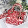Christian Dior Medium Lady D-Lite Bag Red, For Women, Women’s Handbags 24cm/9.5in CD