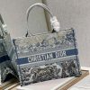 Christian Dior Medium Dior Book Tote Blue Toile de Jouy Reverse Embroidery, Blue, For Women Women’s Handbags, Shoulder Bags, 36cm CD M1296ZRGO_M928