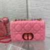 Christian Dior Medium Dior Caro Bag Pink, For Women, Women’s Handbags 25.5cm/10in CD M9242WTJF_M929