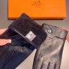 Hermes Soya Gloves In Black