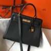 Hermes Kelly 28 Retourne Togo Black Bag For Women, Women's Handbags, Shoulder Bags 11in/28cm