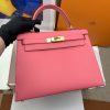 Hermes Kelly 28 Sellier Epsom Pink Bag For Women, Women's Handbags, Shoulder Bags 11in/28cm