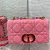 Christian Dior Medium Dior Caro Bag Pink, For Women, Women’s Handbags 25.5cm/10in CD M9242WTJF_M929