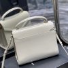Saint Laurent Cassandra Medium Top Handle Bag Black/White/Burgundy/Grey/Brown For Women‎ 9.6in/24.5cm