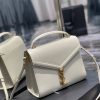 Saint Laurent Cassandra Medium Top Handle Bag Black/White/Burgundy/Grey/Brown For Women‎ 9.6in/24.5cm