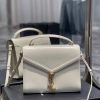 Saint Laurent Cassandra Medium Top Handle Bag Black/White/Burgundy/Grey/Brown For Women‎ 9.6in/24.5cm