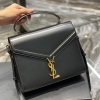 Saint Laurent Cassandra Medium Top Handle Bag Black/White/Burgundy/Grey/Brown For Women‎ 9.6in/24.5cm