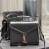 Saint Laurent Cassandra Medium Top Handle Bag Black/White/Burgundy/Grey/Brown For Women‎ 9.6in/24.5cm