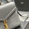 Saint Laurent Cassandra Medium Top Handle Bag Black/White/Burgundy/Grey/Brown For Women‎ 9.6in/24.5cm