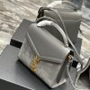 Saint Laurent Cassandra Medium Top Handle Bag Black/White/Burgundy/Grey/Brown For Women‎ 9.6in/24.5cm