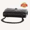 [True-to-ORIGINAL] Chanel Chevron Classic Handbag Black For Women 10.2in/26cm