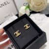 Chanel Fragrant Double C Pearl Earrings Gold For Women