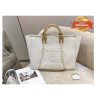 [True-to-ORIGINAL] Chanel Large Deauville Pearl Tote Bag White For Women 15in/38cm A66941