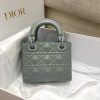Christian Dior Mini Lady Bag Grey For Women 6.5in/17cm