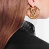 Louis Vuitton Classic Stud Earrings Gold For Women