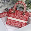 Christian Dior Medium Lady D-Lite Bag Red, For Women, Women’s Handbags 24cm/9.5in CD