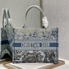 Christian Dior Medium Dior Book Tote Blue Toile de Jouy Reverse Embroidery, Blue, For Women Women’s Handbags, Shoulder Bags, 36cm CD M1296ZRGO_M928