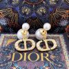 Dior Rice Grain CD Letter Earrings Gold For Women