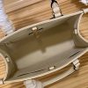 Louis Vuitton On The Go PM Bag Monogram Empreinte 9.8in/25cm Beige LV