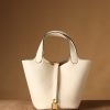 Hermes Picotin Lock 18 Cream Bag For Women, Women's Handbags 7.1in/18cm