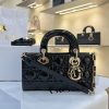 Dior Medium Lady D-Joy Bag Black For Women 8,7in/22cm