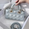 Dior Medium Lady D-Joy Bag Blue For Women 8,7in/22cm
