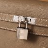 Hermes Kelly Epsom Silver Tone Lock Bag Grey For Women 9,8in/25cm