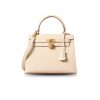 Hermes Kelly Epsom Gold Tone Lock Bag Cream For Women 9,8in/25cm