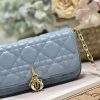 Dior Mini Miss Dior Bag White/ Black/ Blue/ Light Purple For Women 7 in/18.cm