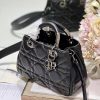 Dior The Medium Lady 95.22 Bag With Black Tone Hardware Black/White/Grey For Women 9.5in/ 24cm