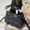 Dior The Medium Lady 95.22 Bag With Black Tone Hardware Black/White/Grey For Women 9.5in/ 24cm