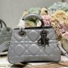 Dior The Medium Lady 95.22 Bag With Black Tone Hardware Black/White/Grey For Women 9.5in/ 24cm