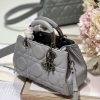 Dior The Medium Lady 95.22 Bag With Black Tone Hardware Black/White/Grey For Women 9.5in/ 24cm