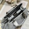 Dior The Medium Lady 95.22 Bag With Black Tone Hardware Black/White/Grey For Women 9.5in/ 24cm
