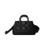 Dior The Medium Lady 95.22 Bag With Black Tone Hardware Black/White/Grey For Women 9.5in/ 24cm