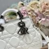 Dior The Medium Lady 95.22 Bag With Black Tone Hardware Black/White/Grey For Women 9.5in/ 24cm