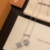 Louis Vuitton Two Blossom Necklace Silver Tone For Women