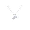 Louis Vuitton Two Blossom Necklace Silver Tone For Women