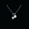 Louis Vuitton Two Blossom Necklace Silver Tone For Women